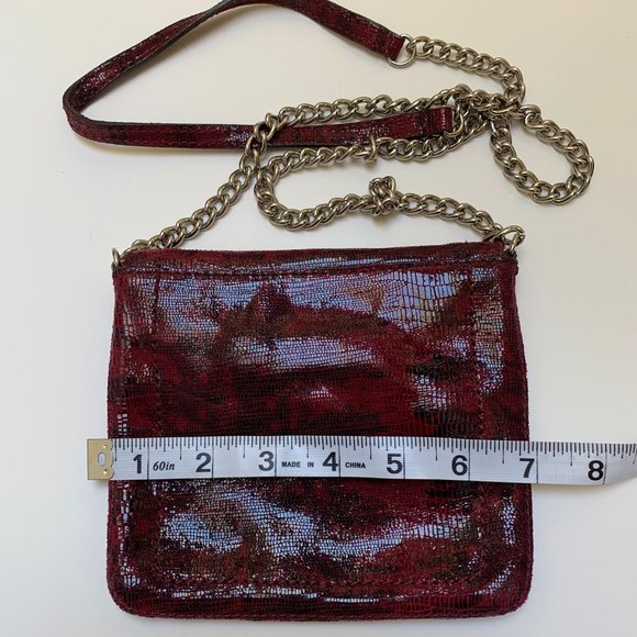 Banana Republic Red Textured Leather Mini Crossbody Bag - Picture 2 of 6